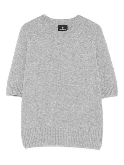ANINE BING short-sleeve cashmere sweater - Grey