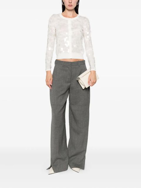 Max Mara sequin-embellished cardigan - White