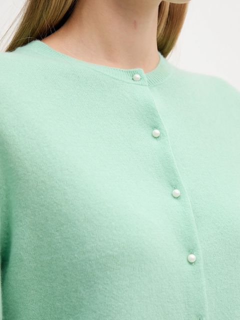 United Colors of Benetton sweter wełniany damski kolor zielony lekki 1002D501U