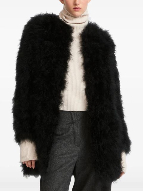 Yves Salomon feather jacket - Black