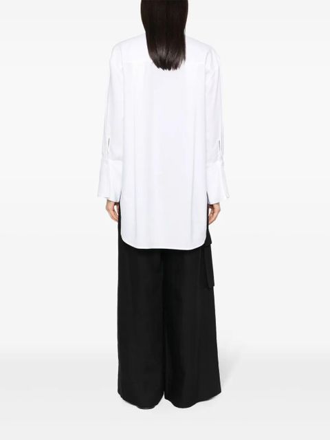 TWINSET logo-patch detachable-cuffs shirt - White