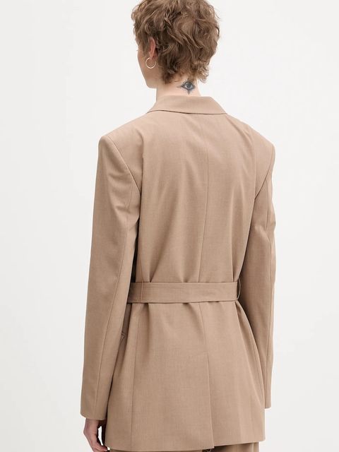 HUGO marynarka Abivale kolor beżowy 50554029 - zdjęcie produktu nr 2