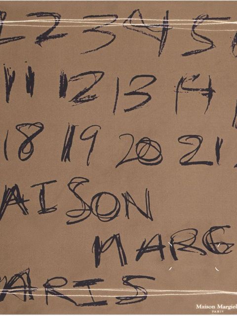 Maison Margiela Number Print Foulard - Brown - zdjęcie produktu nr 2