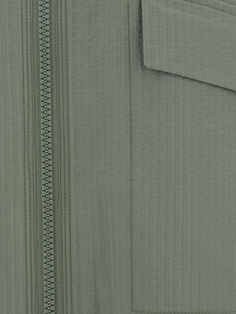 GANNI seersucker shell coat - Green