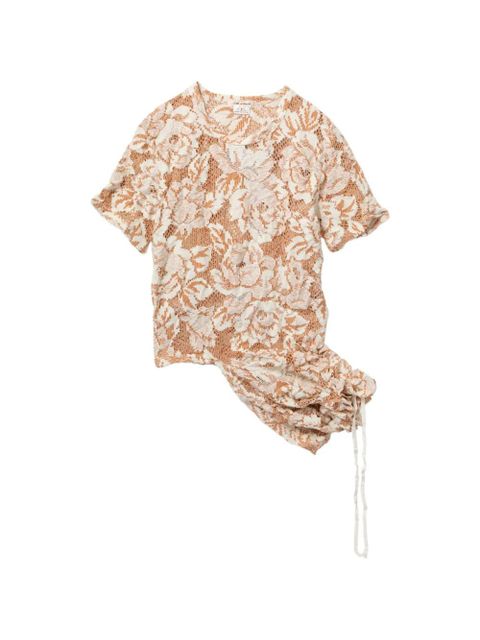 Comme Des Garçons floral-embroidered blouse - Neutrals - zdjęcie produktu nr 1
