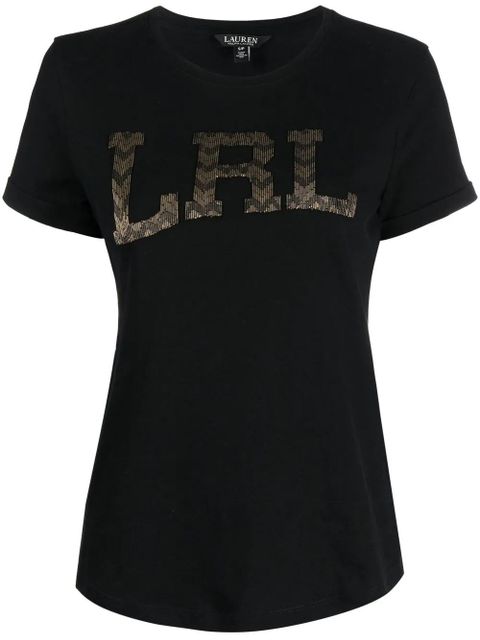 Lauren Ralph Lauren Hailly beaded-logoT-shirt - Black - zdjęcie produktu nr 1
