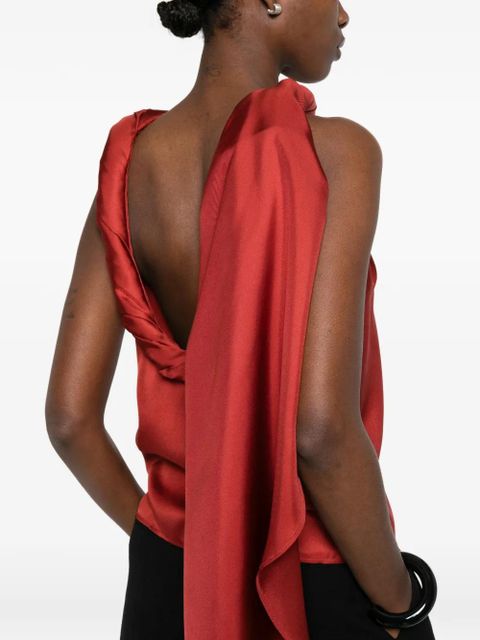 LouLou de Saison Wilma draped top - Red
