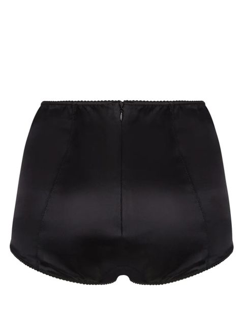 Dolce & Gabbana satin-finish high-waisted briefs - Black - zdjęcie produktu nr 2