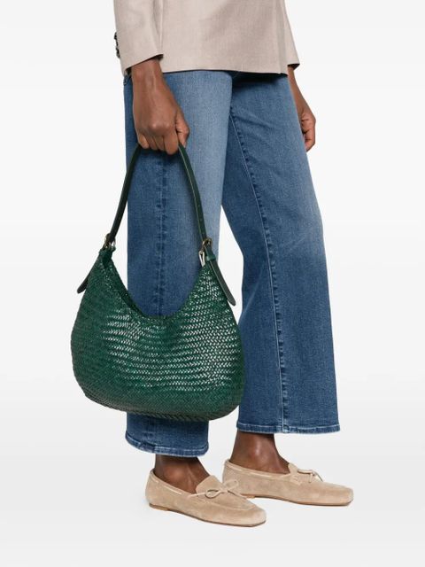 DRAGON DIFFUSION Luna Mezza woven top-handle tote bag - Green - zdjęcie produktu nr 2