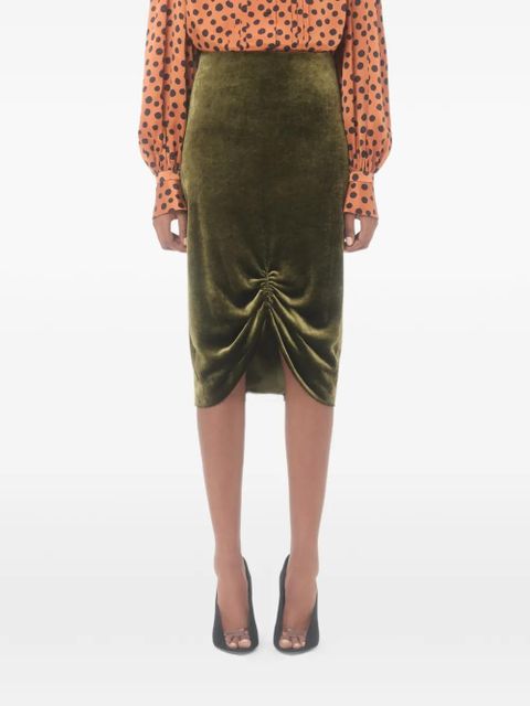 Valentino Garavani Velvet Skirt - Green