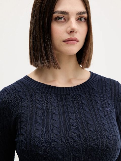 Hollister Co. sweter damski kolor granatowy lekki KI350-5305-200