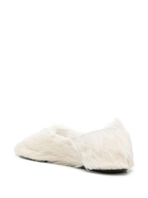 Jil Sander calf-hair slippers - Neutrals