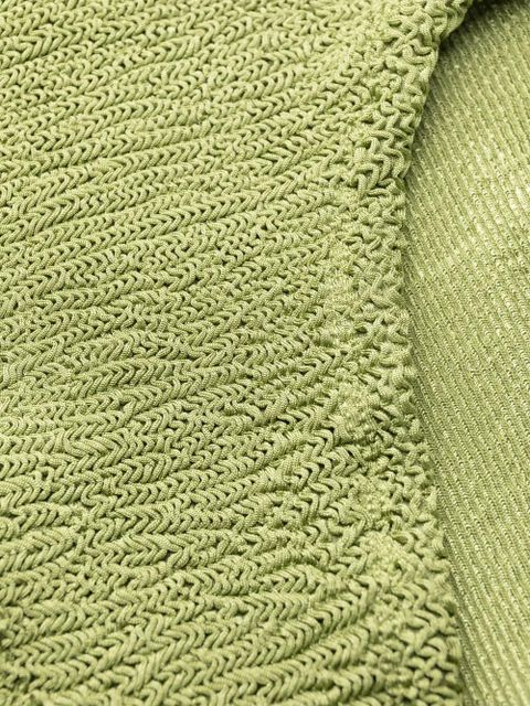 Hunza G high-waisted crinkled bikini set - Green