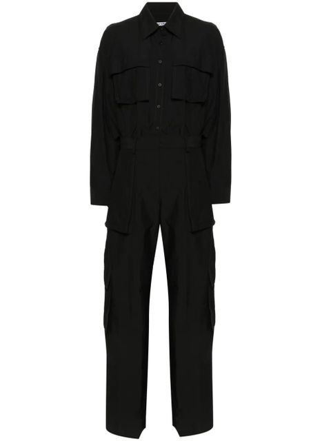 Alexander Wang button-up ripstop cargo jumpsuit - Black - zdjęcie produktu nr 1