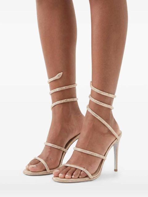 René Caovilla 100mm Cleo sandals - Neutrals