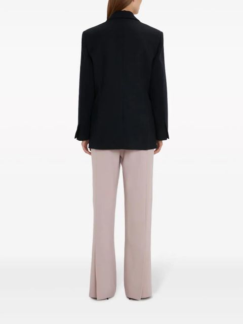 Victoria Beckham peak-lapel wool-cashmere blazer - Blue