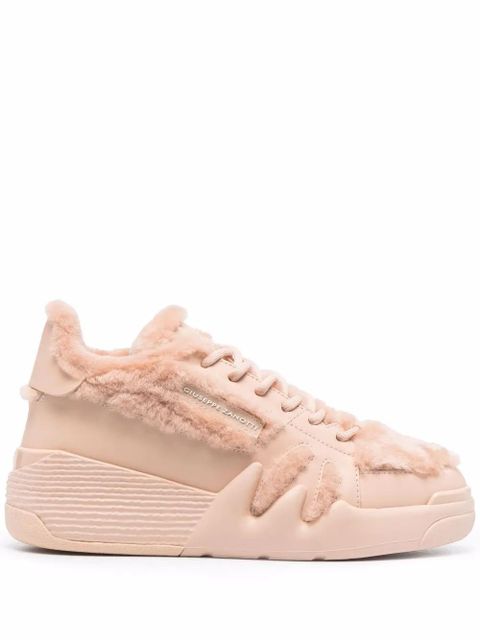 Giuseppe Zanotti shearling-trim high-top sneakers - Pink - zdjęcie produktu nr 1