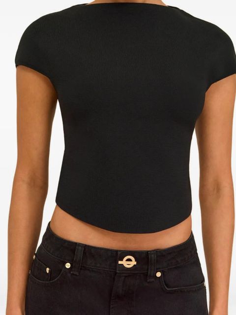 Cult Gaia Virginiana cap-sleeve T-shirt - Black - zdjęcie produktu nr 2