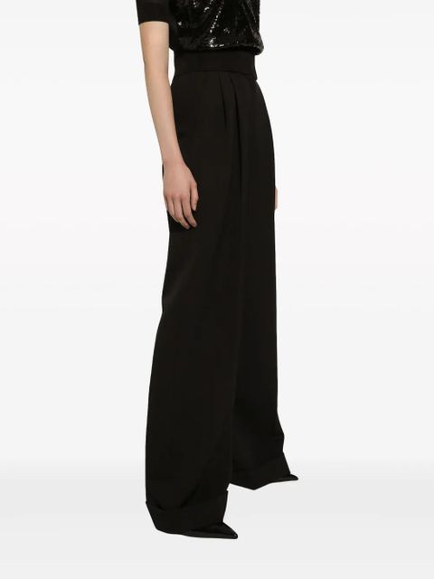 Dolce & Gabbana pleated wide-leg trousers - Black
