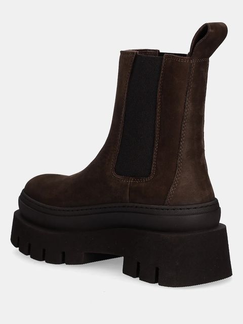 Copenhagen sztyblety nubukowe damskie kolor brązowy na płaskim obcasie CPH686 nabuc