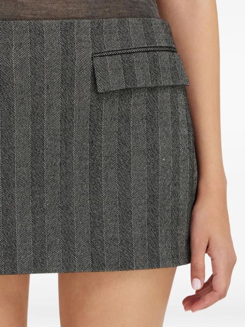 Ferragamo herringbone mini skirt - Black