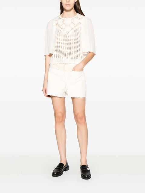 Ba&Sh David panelled denim shorts - Neutrals - zdjęcie produktu nr 2