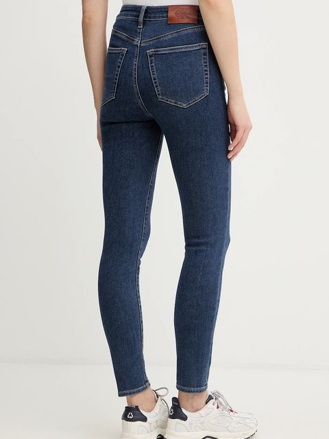 Calvin Klein Jeans jeansy damskie kolor niebieski LV047E611G