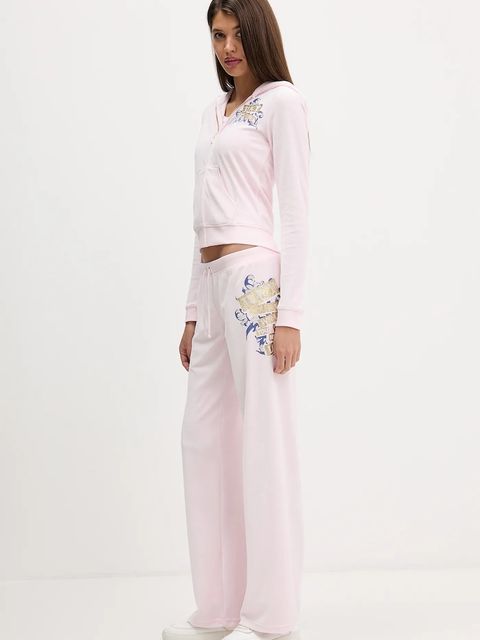 Juicy Couture spodnie dresowe welurowe Wrap You Up - zdjęcie produktu nr 1