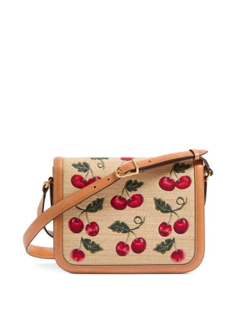 Valentino Garavani 9to5 Cherryfic-motif shoulder bag - Neutrals