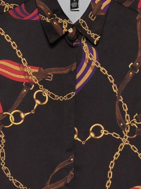 Lauren Ralph Lauren chain-print shirt - Black - zdjęcie produktu nr 2