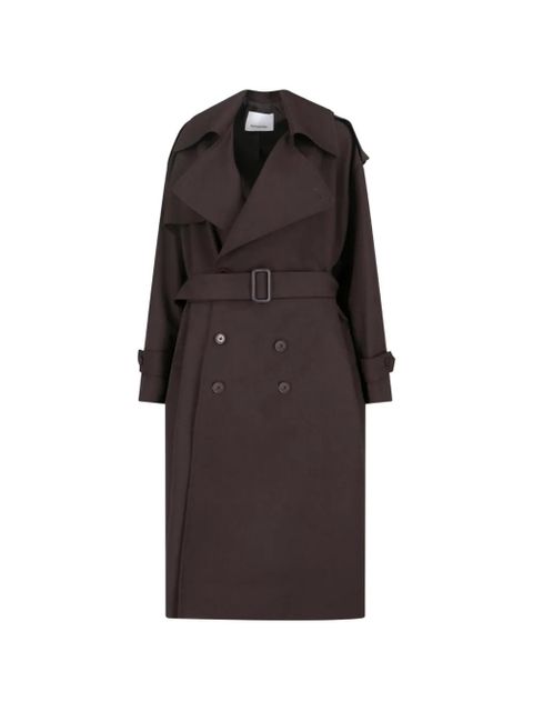 The Frankie Shop Dursley double-breasted trench coat - Brown
