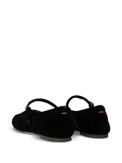 Aeyde Uma velvet ballet flats - Black