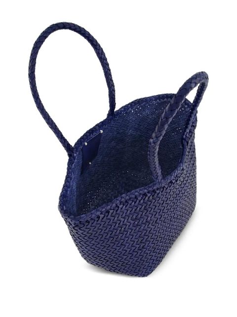 DRAGON DIFFUSION small Grace leather woven tote bag - Blue