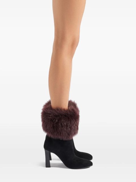 Giuseppe Zanotti 90mm Gstaad faux-fur boots - Black - zdjęcie produktu nr 2