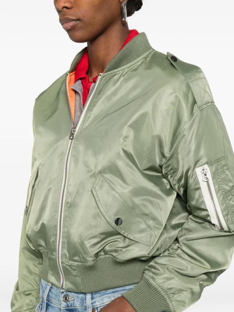 RE/DONE zip-fastening bomber jacket - Green