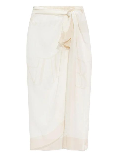 Balmain logo-print sarong - Neutrals - zdjęcie produktu nr 1