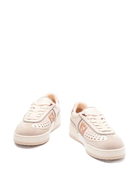 FENDI Match leather sneakers - Neutrals