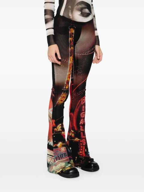 Jean Paul Gaultier Red Pigalle mid-rise flared trousers - Black