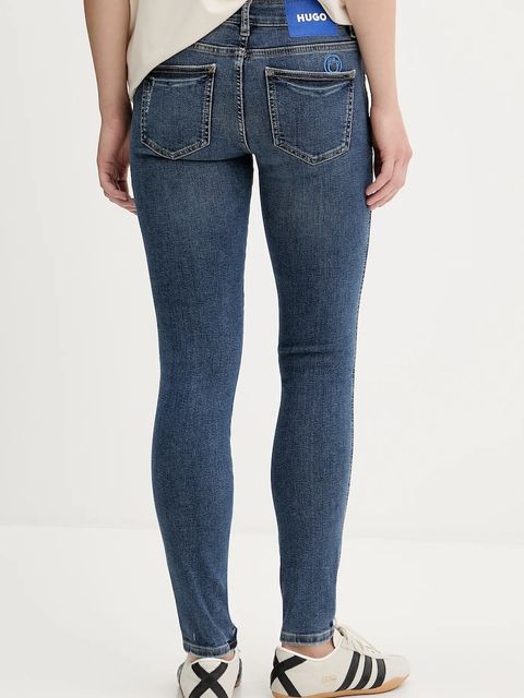 Hugo Blue jeansy damskie kolor granatowy 50546306