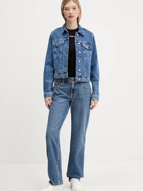 Tommy Jeans kurtka jeansowa kolor niebieski przejściowa DW0DW21414 - zdjęcie produktu nr 2