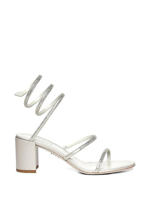 René Caovilla Cleo crystal-embellished heeled sandals - Grey - zdjęcie produktu nr 1