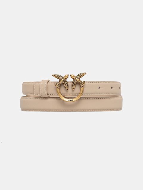 Pinko pasek skórzany damski kolor beżowy 100143 A0F1 - zdjęcie produktu nr 2