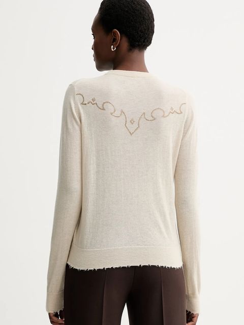 ZADIG&VOLTAIRE sweter kaszmirowy damski kolor beżowy lekki KWSW02805 - zdjęcie produktu nr 2