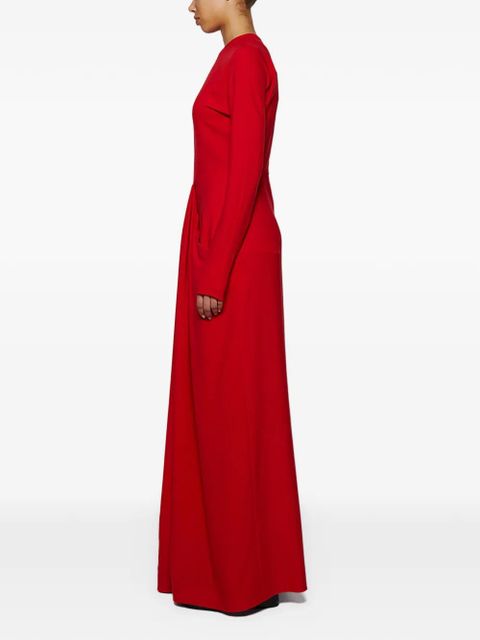 The Row Anselm long-sleeve maxi dress - Red
