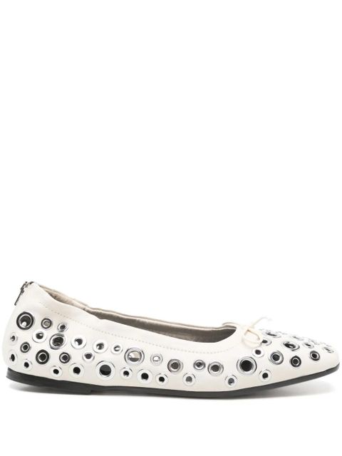 Golden Goose eyelet-detail ballet flats - White - zdjęcie produktu nr 1