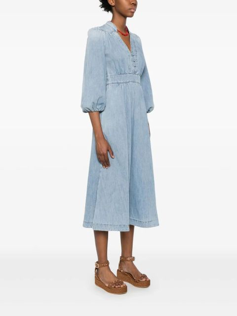 ZIMMERMANN V-neck denim dress - Blue