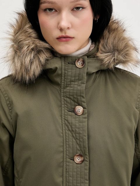 Hollister Co. parka kolor zielony przejściowa KI344-5053-330