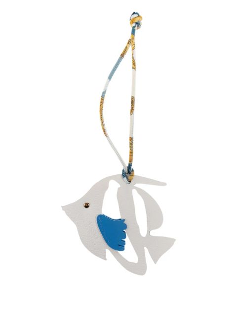 Versace fish-shaped charm - White