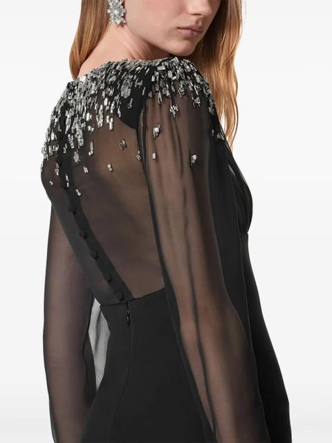 Versace crystal-embellished maxi dress - Black