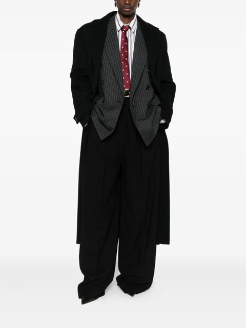 Saint Laurent double-breasted wool coat - Black - zdjęcie produktu nr 2